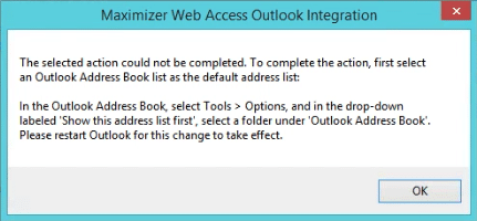 Maximizer CRM Outlook Integration