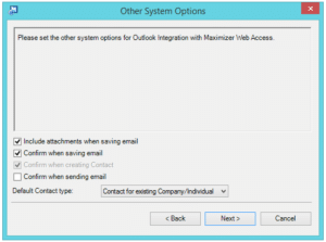 Outlook integration setup