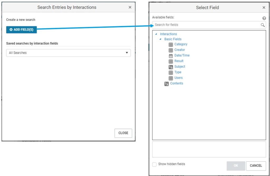 Maximizer On-Premise 2023 R1 Interaction Search