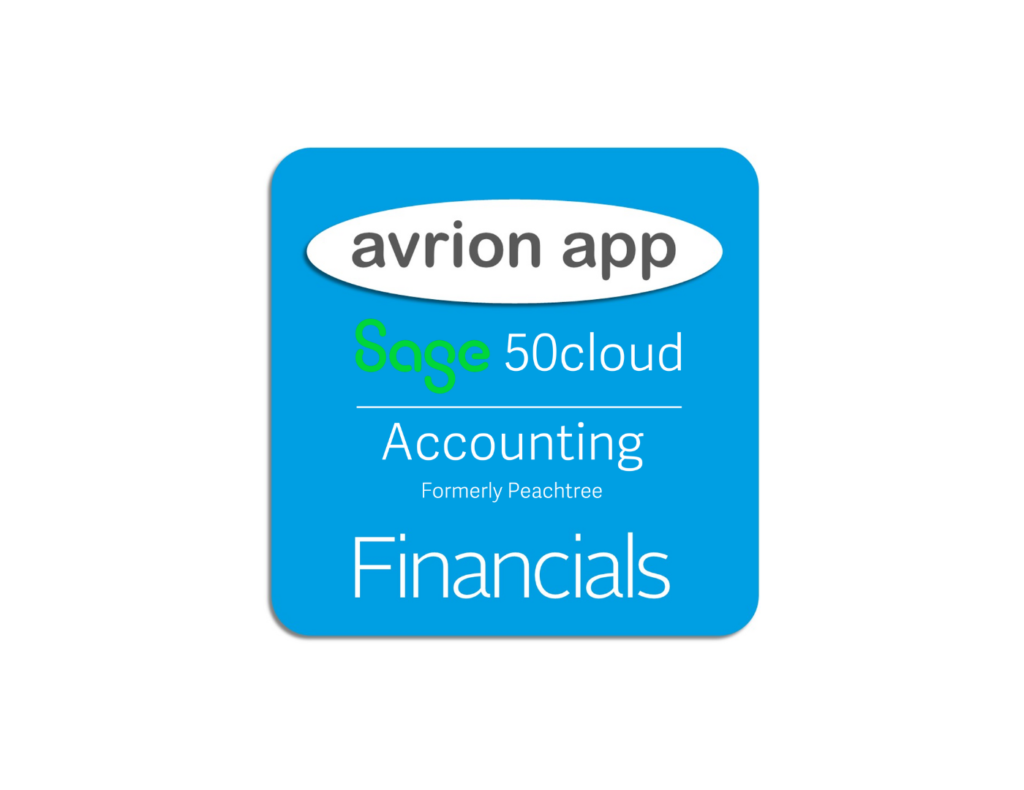 Avrion App - Sage 50cloud Accounting Financials