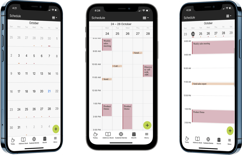 Maximizer Mobile App - Calendar