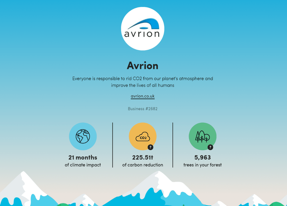 Highlights: Avrion Ecologi profile