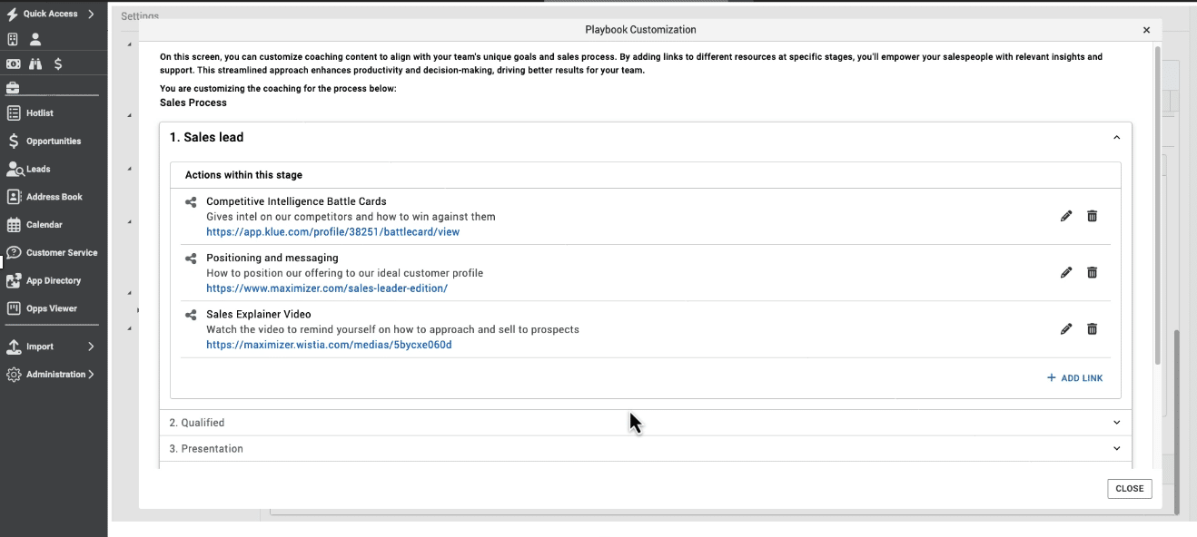 Maximizer SLE Playbook Customisation