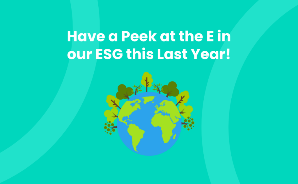 Have a Peek at the E in our ESG this Last Year