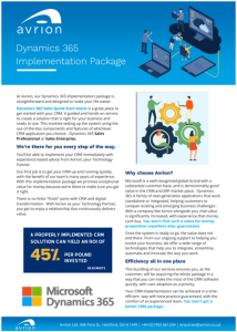Dynamics 365 implementation package brochure