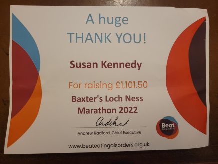 Susan Kennedy’s certificate Beat marathon Highlights: Susan Kennedy's certificate Beat marathon